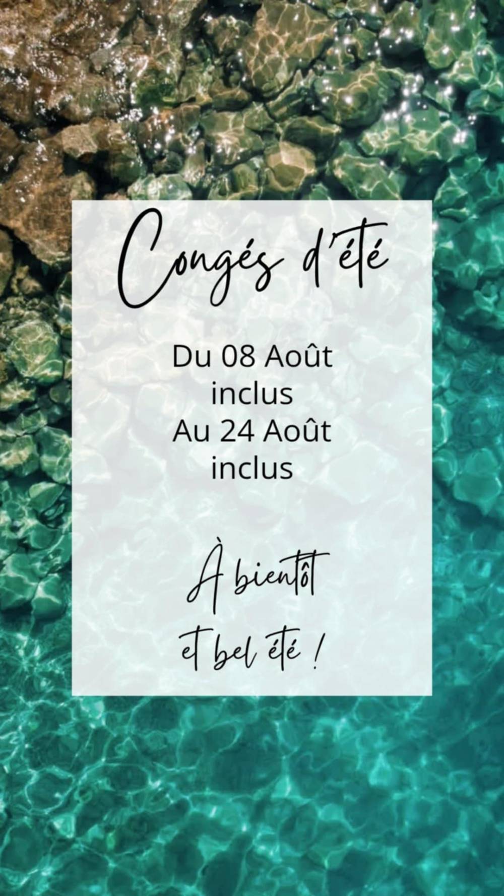 Congés été 2025 Congés été 2025
